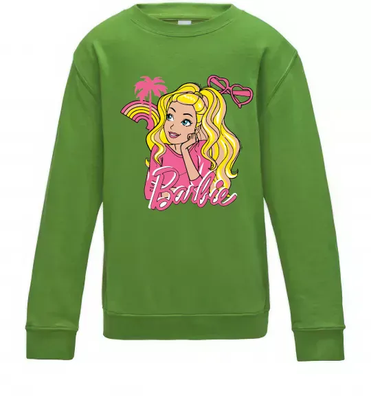 Детский Свитшот Barbie girl Лаймовый фото