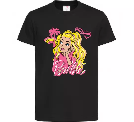 Детская футболка Barbie girl Черный фото