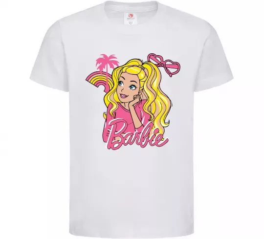 Детская футболка Barbie girl Белый фото