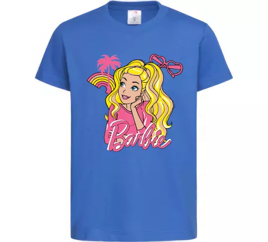 Детская футболка Barbie girl Ярко-синий фото