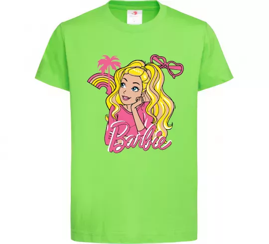 Детская футболка Barbie girl Лаймовый фото