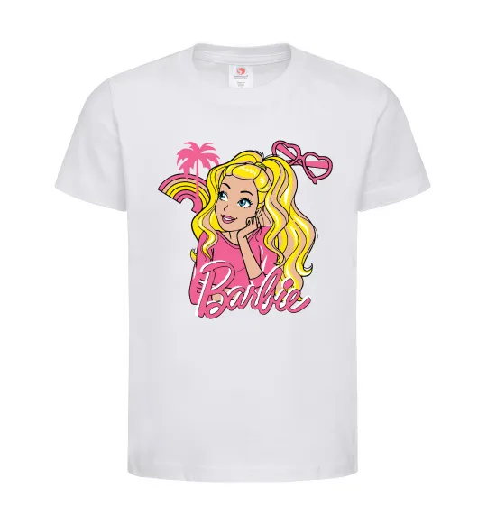 Дитяча футболка Barbie girl Білий фото