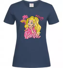 Женская футболка Barbie girl Темно-синий фото
