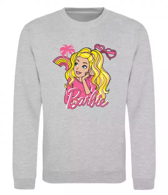 Свитшот Barbie girl Серый меланж фото