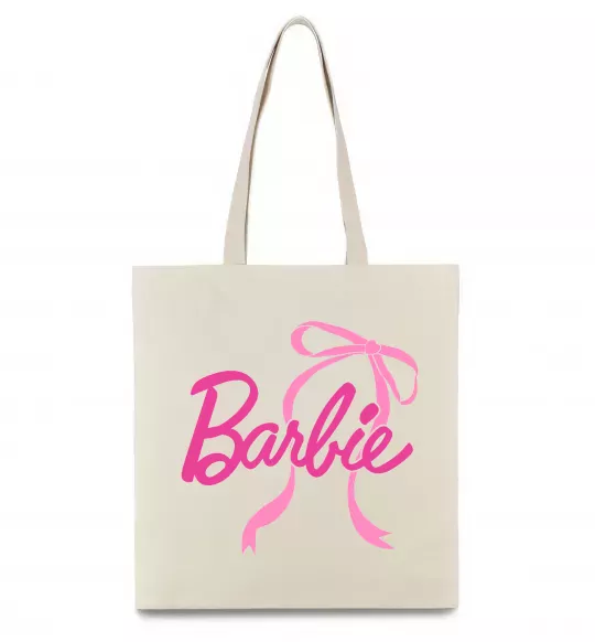 Эко-сумка Барбі бантик Бежевый фото