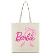 Эко-сумка Барбі бантик Бежевый фото