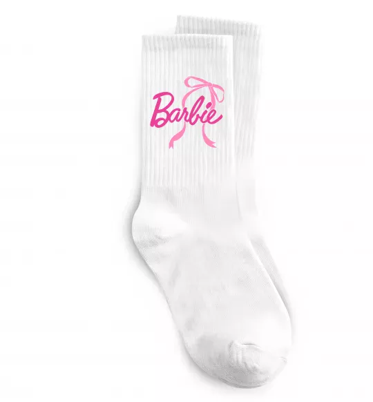 Шкарпетки Барбі бантик Білий фото