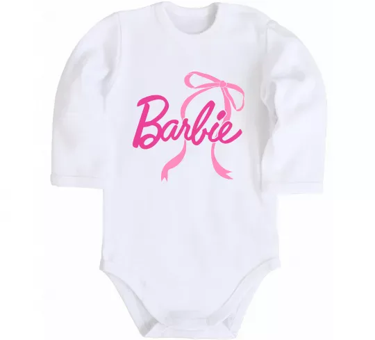 Детский боди Барбі бантик Белый фото