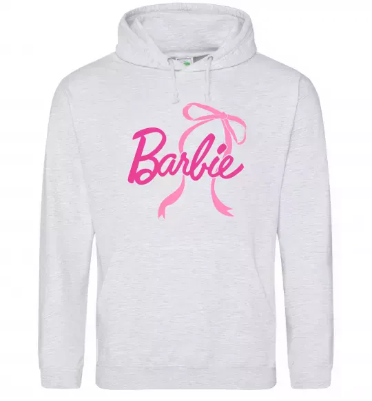 Женская толстовка (худи) Барбі бантик Серый меланж фото