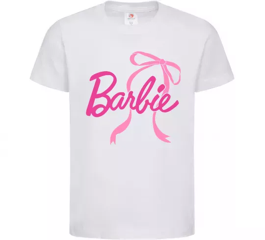 Дитяча футболка Барбі бантик Білий фото