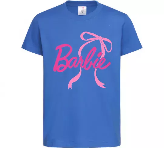 Дитяча футболка Барбі бантик Яскраво-синій фото