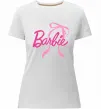 Женская премиум футболка Барбі бантик Белый Женская премиум футболка Барбі бантик Белый фото