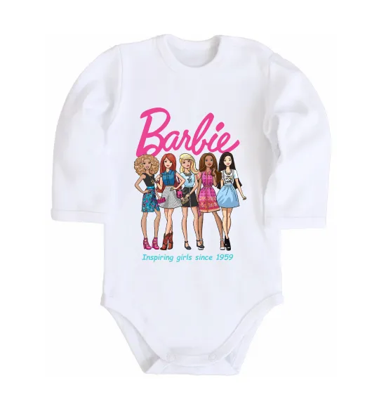 Детский боди Barbie since 1959 Белый фото
