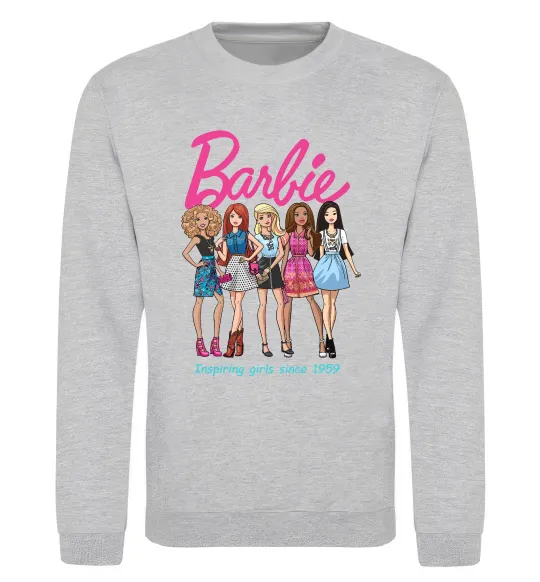 Свитшот Barbie since 1959 Серый меланж фото