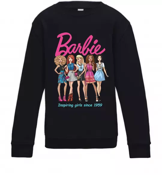 Детский Свитшот Barbie since 1959 Черный фото