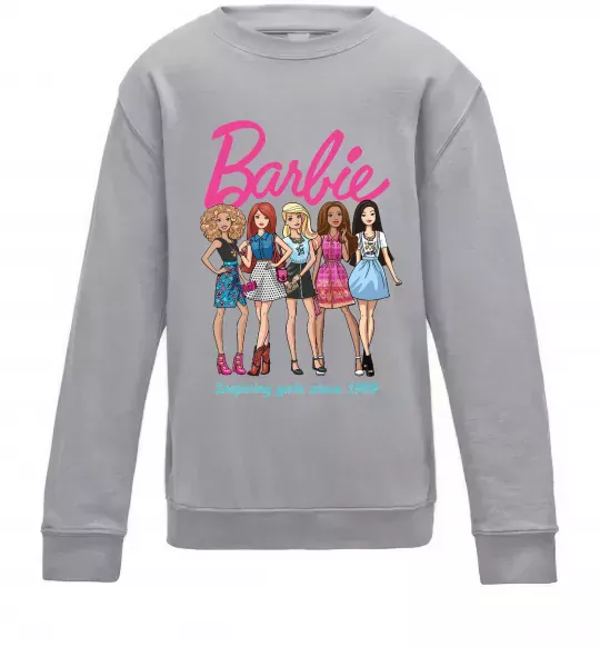 Детский Свитшот Barbie since 1959 Серый меланж фото