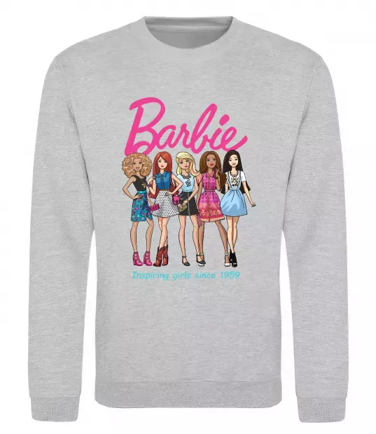 Світшот Barbie since 1959 Сірий меланж фото