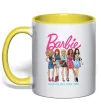 Чашка с цветной ручкой Barbie since 1959 Лимонный фото