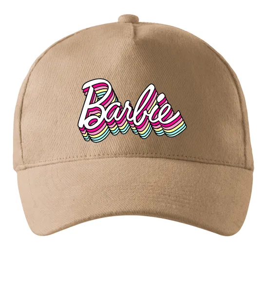 Кепка Barbie retro style logo Песочный фото