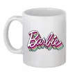 Чашка керамическая Barbie retro style logo Белый фото