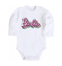 Дитячий бодік Barbie retro style logo Білий фото