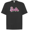 Футболка Оверсайз Barbie retro style logo Чорний фото