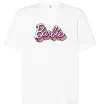 Футболка Оверсайз Barbie retro style logo Білий фото