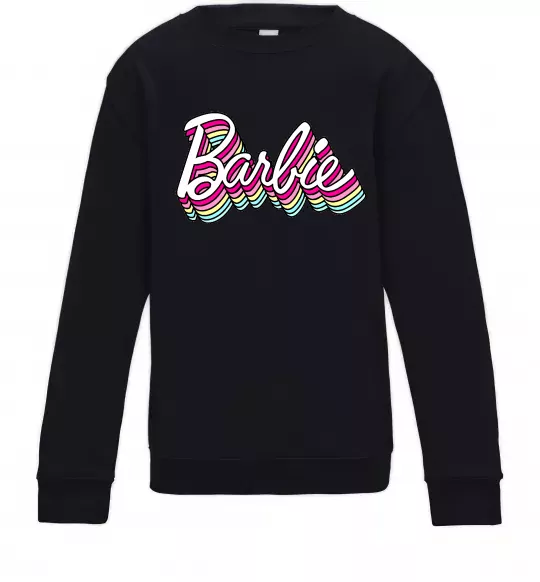 Детский Свитшот Barbie retro style logo Черный фото