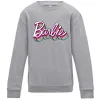 Детский Свитшот Barbie retro style logo Серый меланж фото