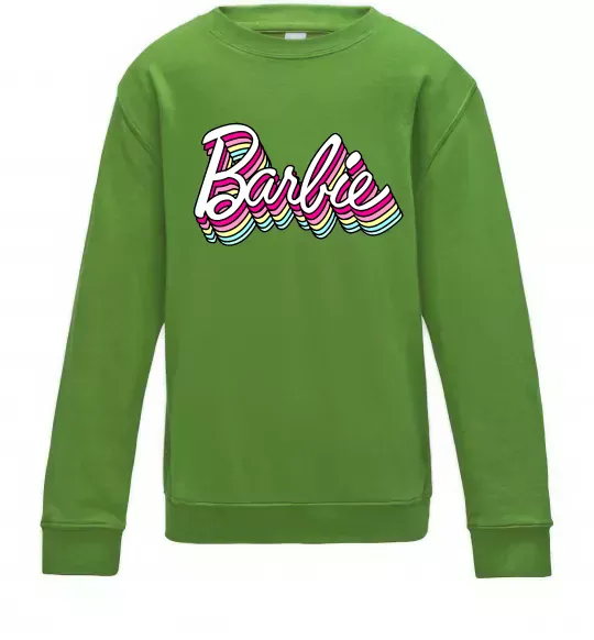 Детский Свитшот Barbie retro style logo Лаймовый фото