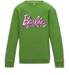 Детский Свитшот Barbie retro style logo Лаймовый фото