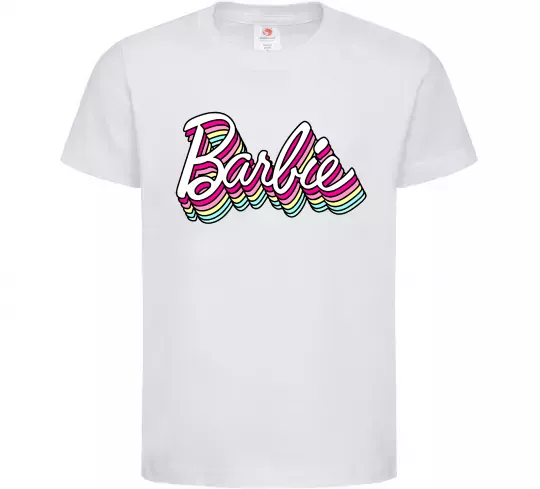 Детская футболка Barbie retro style logo Белый фото