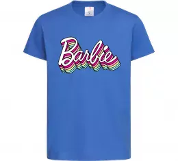 Детская футболка Barbie retro style logo Ярко-синий фото