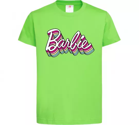 Детская футболка Barbie retro style logo Лаймовый фото