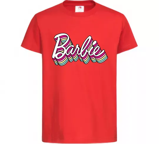 Детская футболка Barbie retro style logo Красный фото