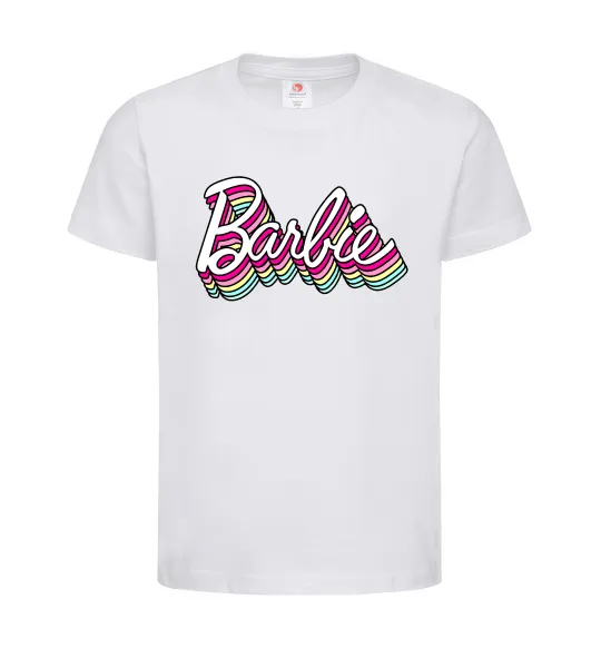 Дитяча футболка Barbie retro style logo Білий фото