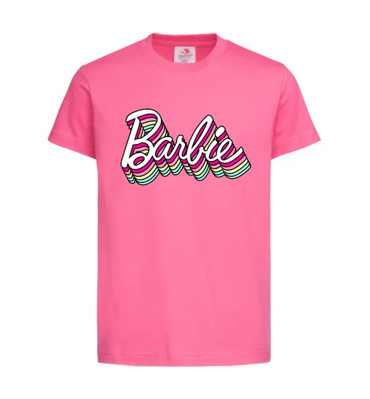 Дитяча футболка Barbie retro style logo Яскраво-рожевий фото