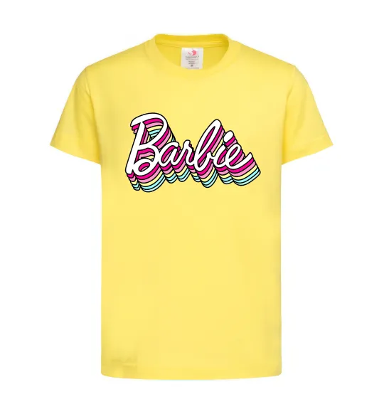 Дитяча футболка Barbie retro style logo Лимонний фото