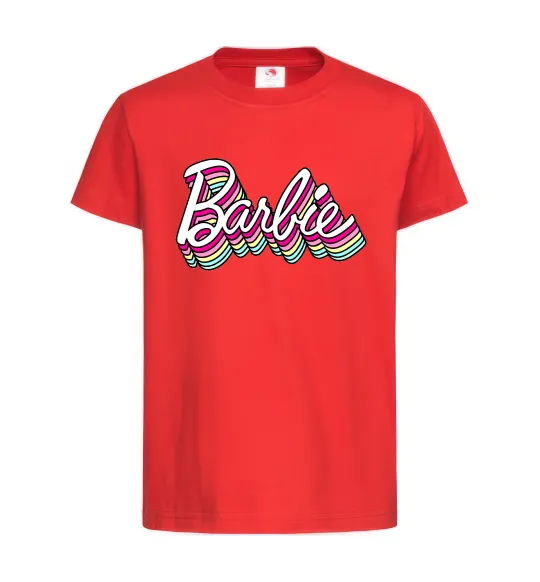 Дитяча футболка Barbie retro style logo Червоний фото