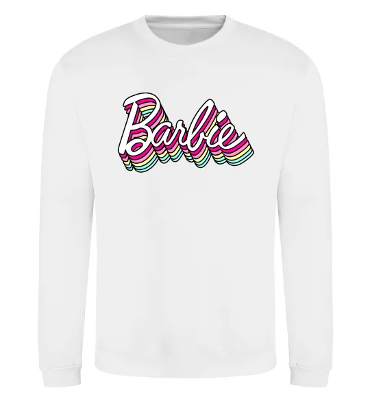 Свитшот Barbie retro style logo Белый фото