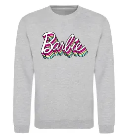 Світшот Barbie retro style logo Сірий меланж фото