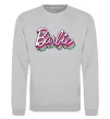 Свитшот Barbie retro style logo Серый меланж фото