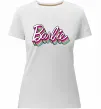Женская премиум футболка Barbie retro style logo Белый фото
