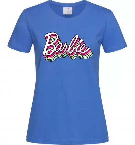 Женская футболка Barbie retro style logo Ярко-синий фото