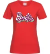Женская футболка Barbie retro style logo Красный фото