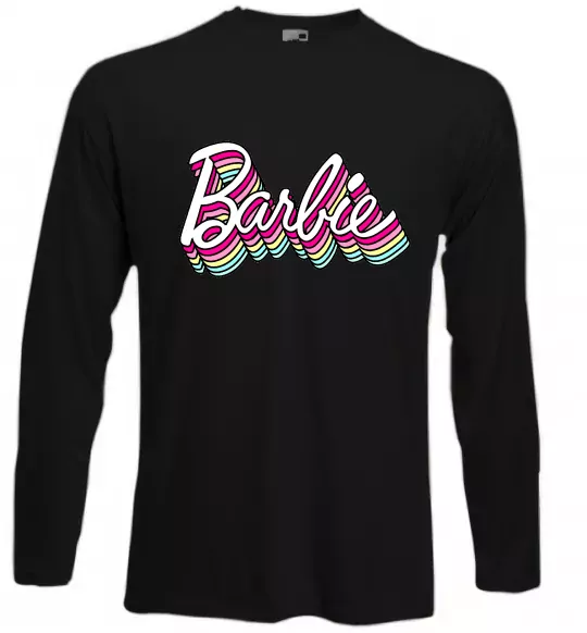 Лонгслив Barbie retro style logo Черный фото