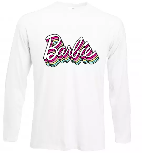 Лонгслив Barbie retro style logo Белый фото