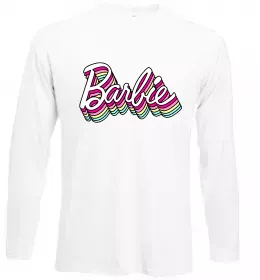 Лонгслив Barbie retro style logo Белый фото