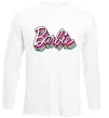 Лонгслив Barbie retro style logo Белый фото