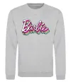 Свитшот Barbie retro style logo Серый меланж Свитшот Barbie retro style logo Серый меланж фото